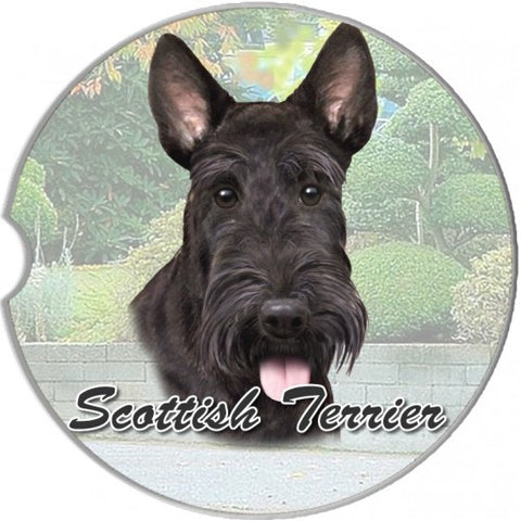 Scottish Terrier Scottie Sandstone Absorbent Dog Breed Car Coaster
