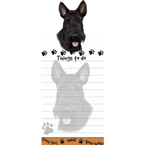 Scottish Terrier Scottie List Stationery Notepad