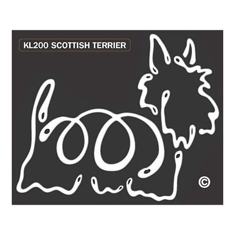 Scottish Terrier K Lines Window Tattoo Decal