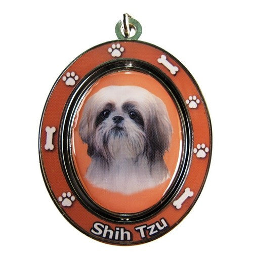 Shih Tzu Tan Puppy Dog Spinning Keychain Doggy Style Gifts