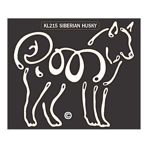 K Line Siberian Husky Dog Car Window Decal Tattoo