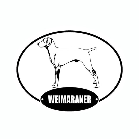Weimaraner Euro Vinyl Dog Car Sticker