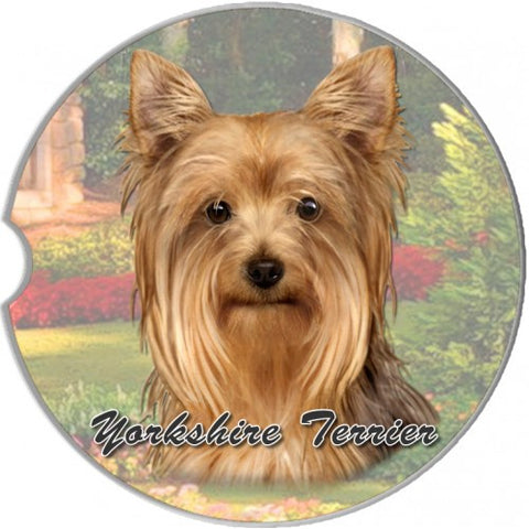 Yorkshire Terrier Yorkie Sandstone Absorbent Dog Breed Car Coaster
