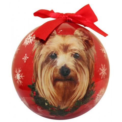 Yorkshire Terrier Yorkie Shatterproof Dog Breed Christmas Ornament