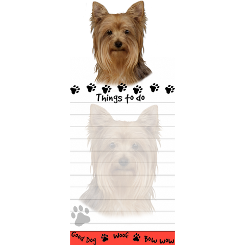 Yorkshire Terrier Yorkie List Stationery Notepad