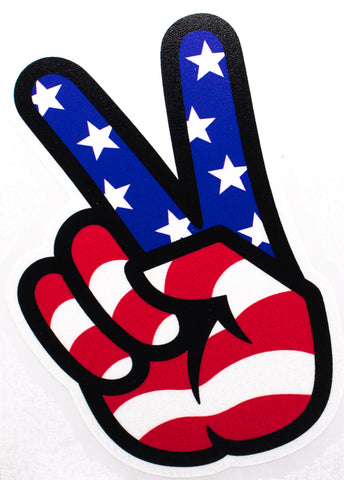 Peace American Flag Vinyl Car Sticker