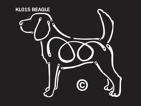 K Line Beagle Car Window Tattoo Decal
