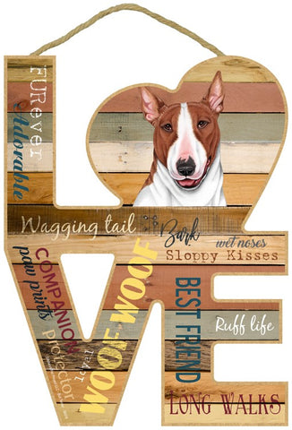 Bull Terrier Assorted Love Sign
