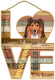 Collie Assorted Love Sign