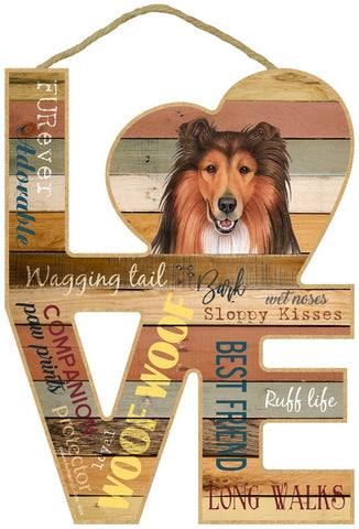 Collie Assorted Love Sign
