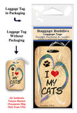 I Heart Love My Cat Baggage Buddy Luggage Tag