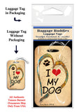 I Heart Love My Dog Baggage Buddy Luggage Tag