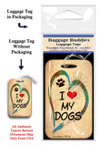 I Heart Love My Dog Baggage Buddy Luggage Tag