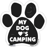 My Dog Loves Camping Dog Paw Magnet
