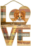 Papillon Assorted Wood Love Sign