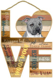 Pit Bull Assorted Love Sign