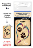 Assorted Color Pawmark Heart Baggage Buddy Luggage Tag