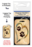 Assorted Color Pawmark Heart Baggage Buddy Luggage Tag