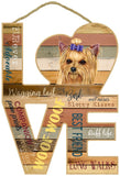 Yorkie Assorted Love Sign