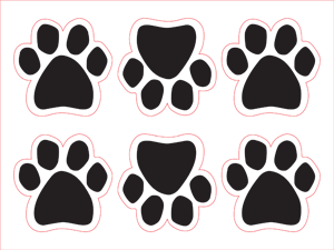 6 Small Paws Dog Paw Magnet