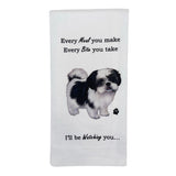 Shih Tzu Black Puppy Dish Towel