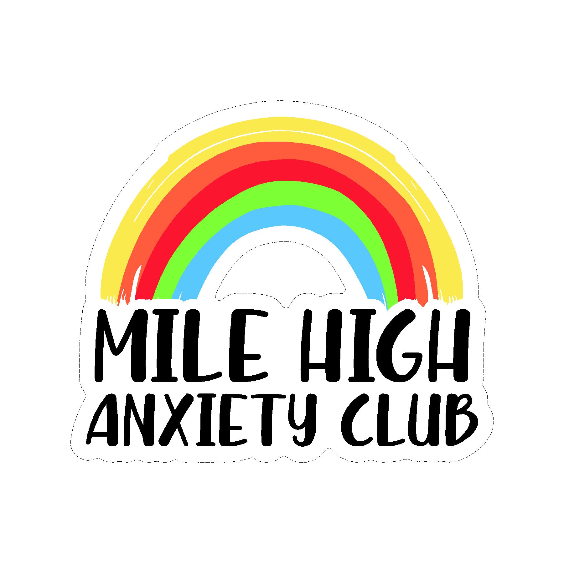 Mile High Anxiety Club Vinyl Car Sticker