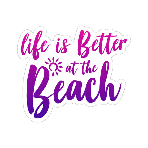 Life Is Better At The Beach Vinyl Car Sticker