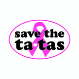 Breast Cancer Awareness I Love Bobies Vinyl Car Sticker