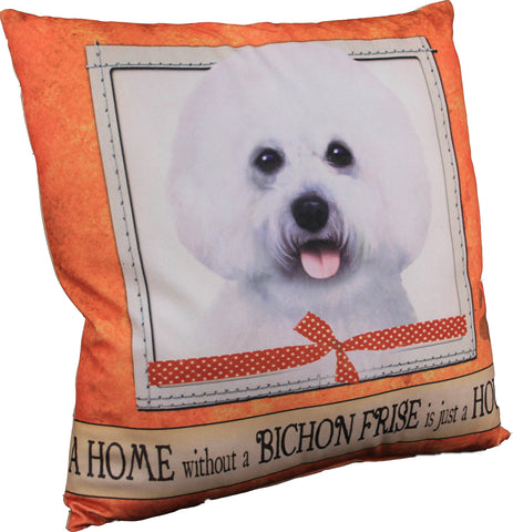 Bichon Frise Dog Breed Throw Pillow