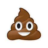 Poop Emoji Vinyl Car Sticker