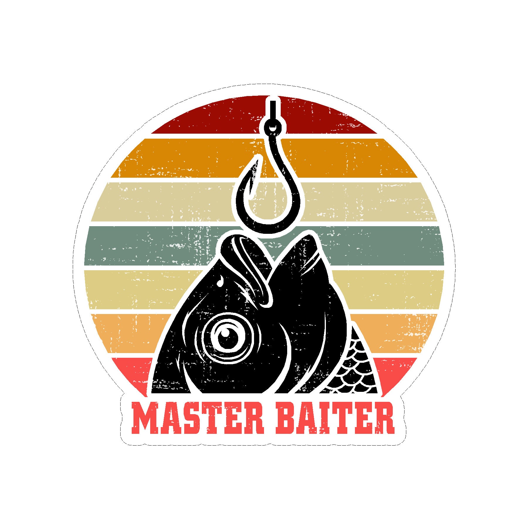 Master Baiter Fisherman Vinyl Car Sticker