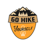 Camping Go Hike Yourself Vinyl Sticker