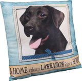 Labrador Retriever Black Dog Breed Throw Pillow