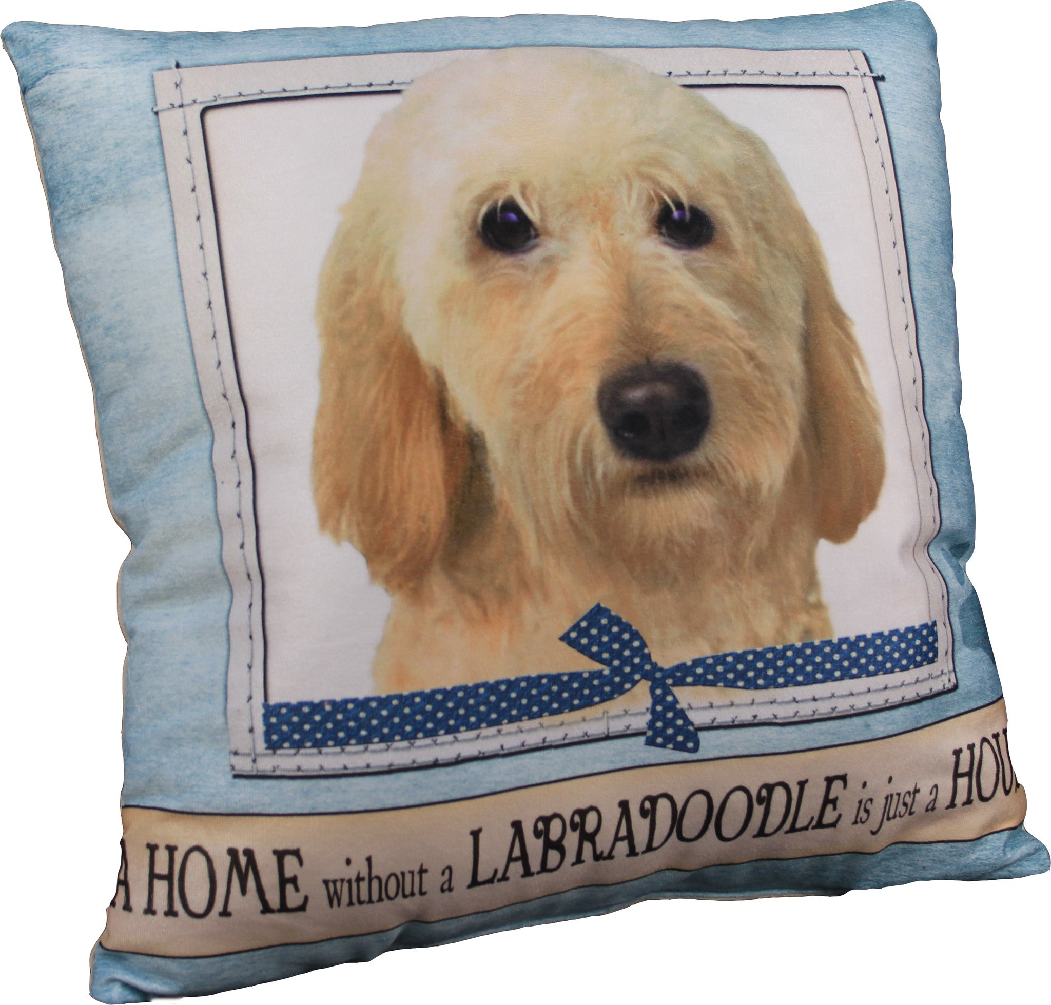Labradoodle Yellow Dog Breed Throw Pillow