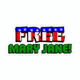 Marijuana Free Mary Jane Vinyl Car Sticker