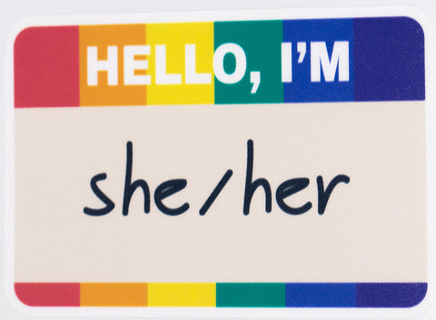 Gender Pronoun She/Her Vinyl Car Sticker