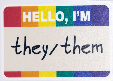 Gender Pronoun They/Them Vinyl Car Sticker