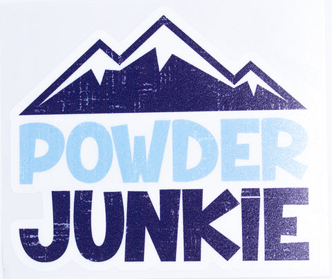 Powder Junkie Skiing Vinyl Car Sticker