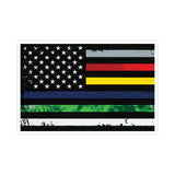 Thin Line US American Flag Support Military Police Fire Nurse Corrections Vinyl Car Sticker