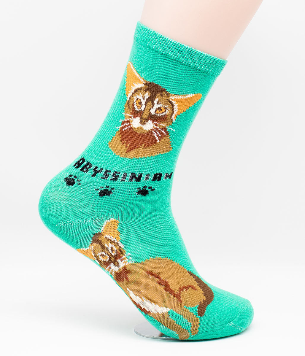 Abyssinian Socks Cat Breed Foozy Novelty Socks