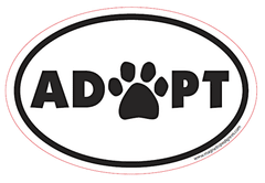 Adopt Oval Euro Style Dog Magnet