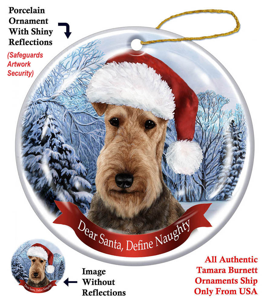 Airedale Terrier Howliday Dog Christmas Ornament
