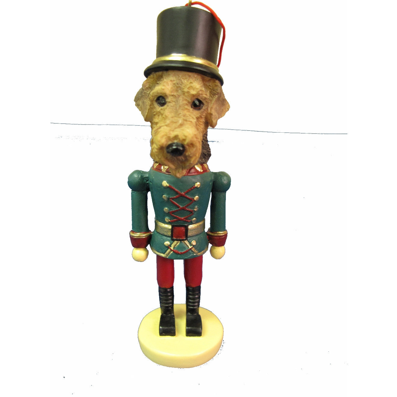 Airedale Terrier Dog Toy Soldier Nutcracker Christmas Ornament