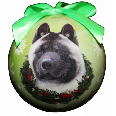Akita Shatterproof Dog Breed Christmas Ornament