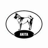 Akita Euro Vinyl Dog Car Sticker