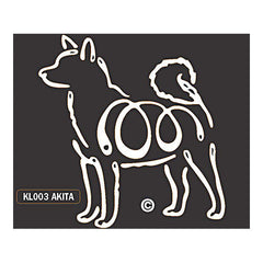 Akita K Lines Dog Window Decal Tattoo