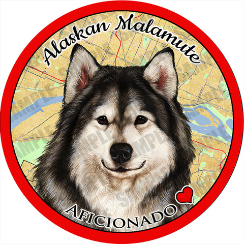 Alaskan Malamute Absorbent Porcelain Dog Breed Car Coaster