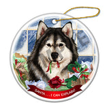 Alaskan Malamute Howliday Dog Christmas Ornament