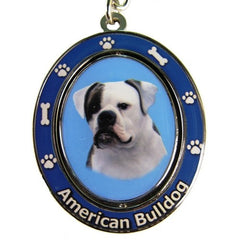 American Bulldog Dog Spinning Keychain