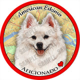 American Eskimo Absorbent Porcelain Dog Breed Car Coaster